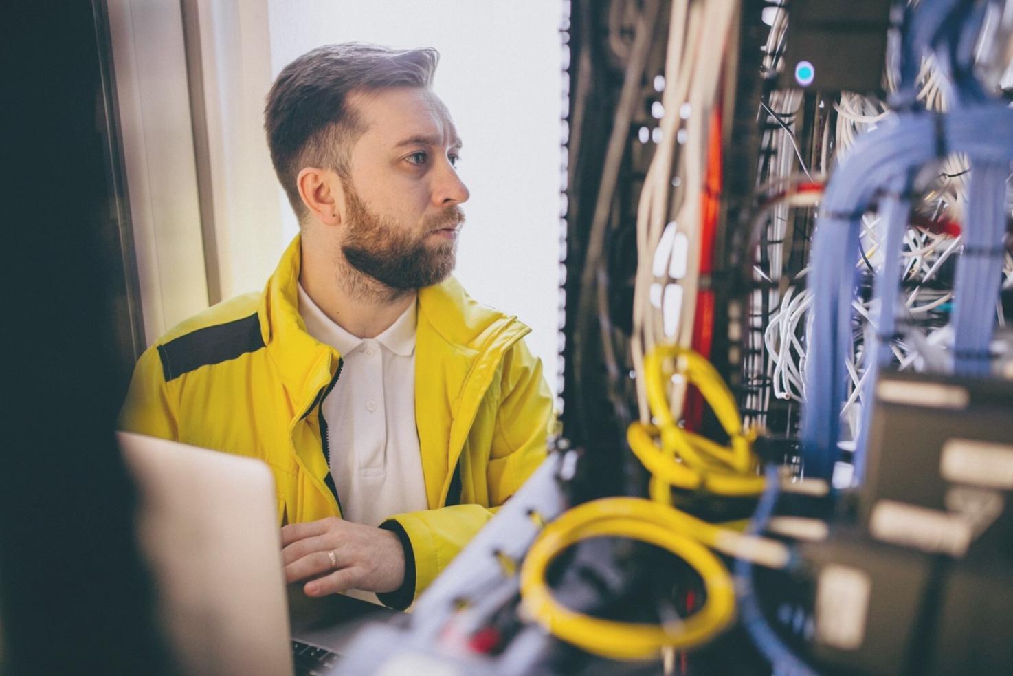 Modern computer systems setup showing optimized performance monitoring dashboard